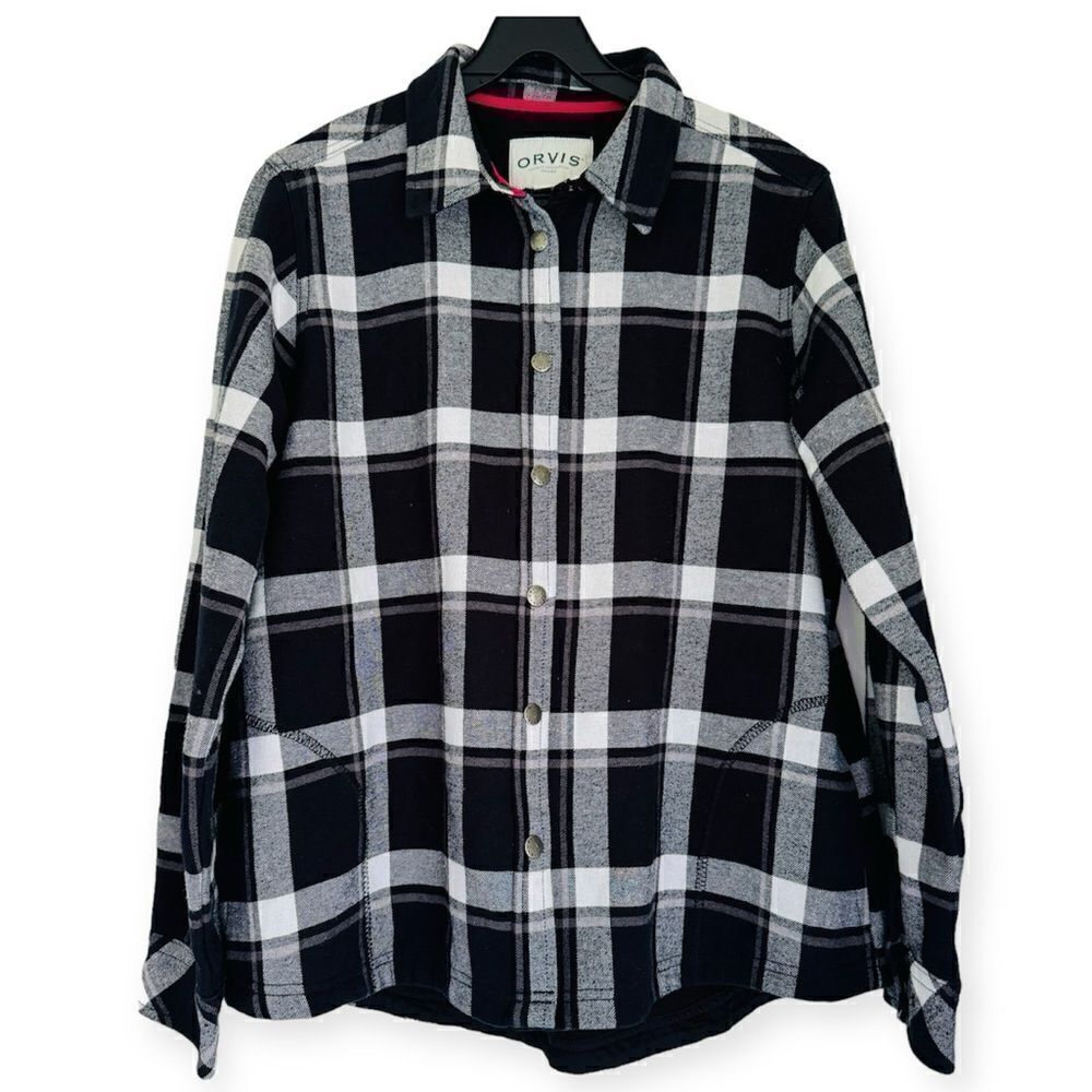 Orvis Women's Fleece Lined Shirt Jacket Shacket Size Large